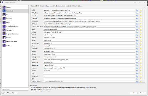 TeXstudio command window