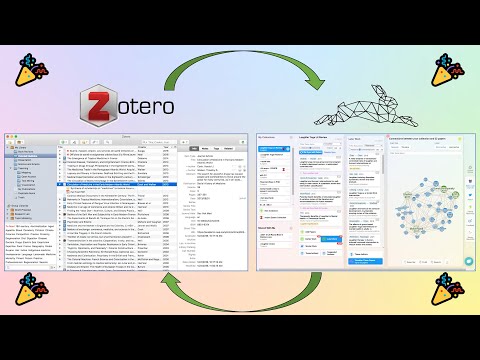 Video thumbnail showing the Zotero library and Research Rabbit graph view synchronising with each other